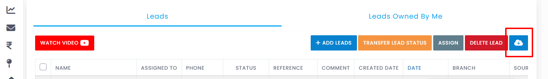 Download Leads â€“ Button / Options